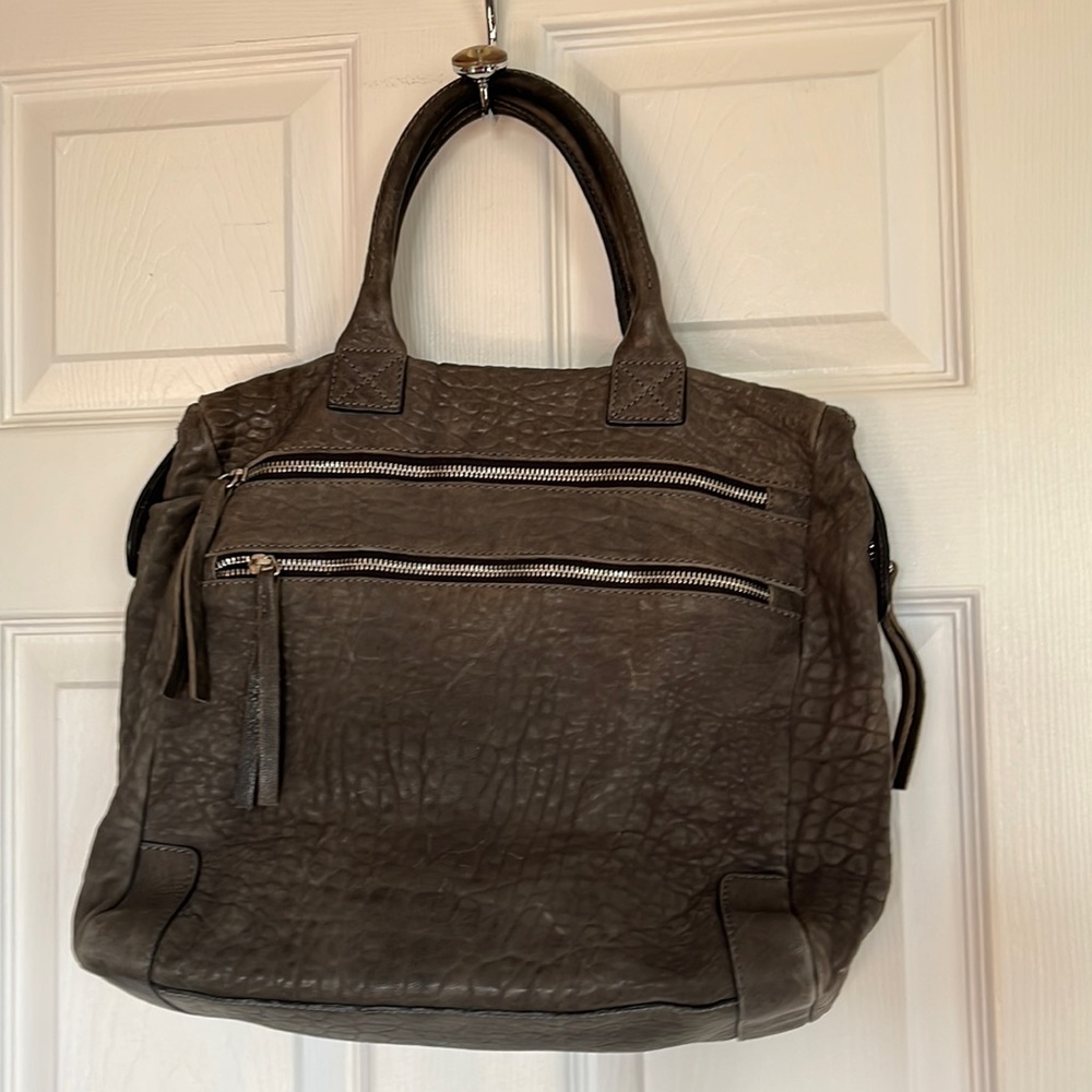 Maxon Italian leather handbag - gray